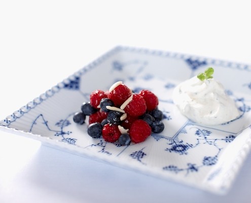 Fresh Berry Salad With Vanilla Yoghurt And Almonds - Photo By Mads Damgaard 