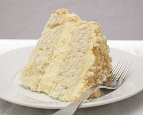 Slice of Lemon Cream Cake