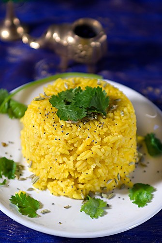 Colorful Vegan Turmeric Rice