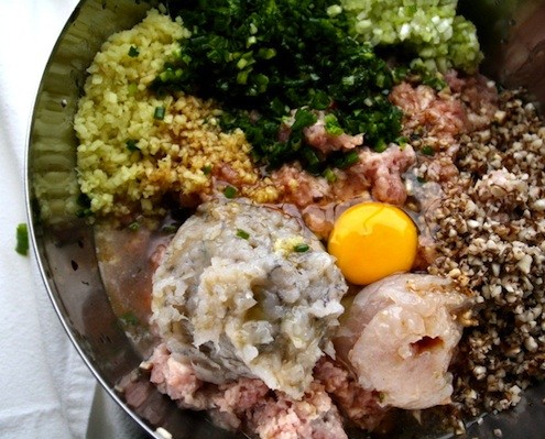 egg roll_meat mixture