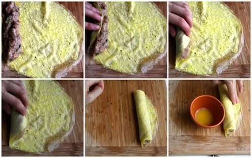 egg roll_process