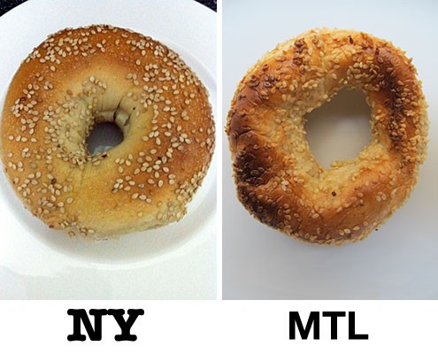 NY vs Montreal Bagel
