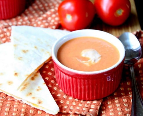 Roasted Tomato Bisque with Chipotle Cream