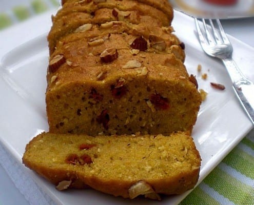 Wholewheat Pumpkin Bread – Healthy Bake with Coconut & Almond Crunch