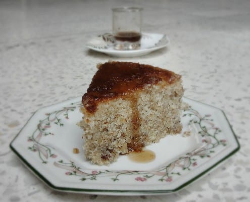 Walnut and Coconut Cake with Tamarind Syrup