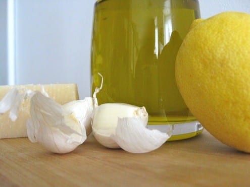Parmesan Cheese, Garlic, Olive Oil, Lemon