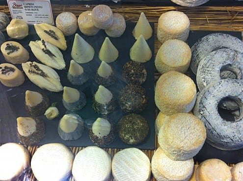 Fresh Goats cheese selection at Beppe e I Suoi Formaggi, Rome