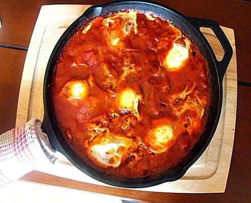 Shakshuka - Eggs on tomatoes