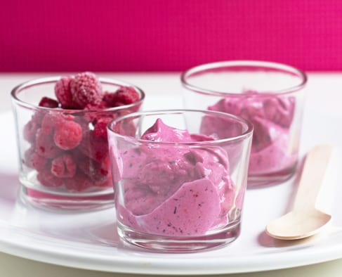 raspberry frozen yogurt (TLT for Honest Cooking)