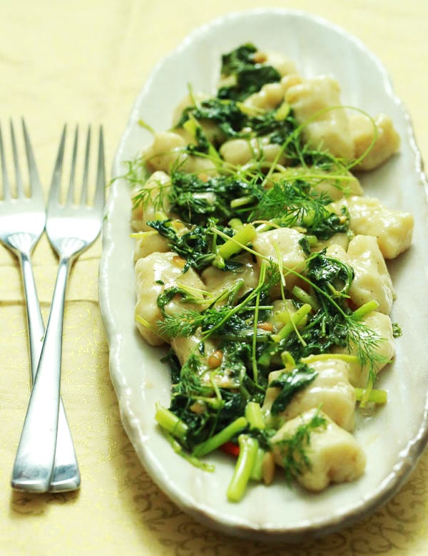 Gnocchi with Spinach and Dill Sauce Recipe by Jehanne Ali