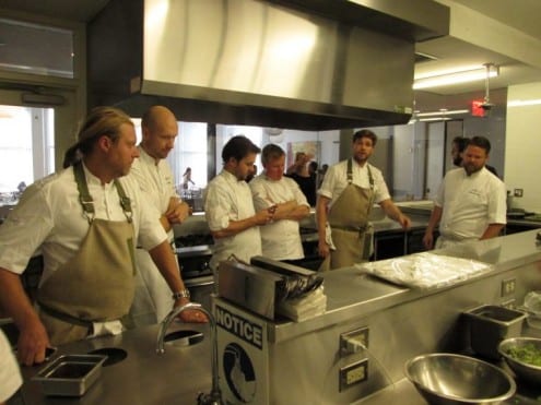 Marcus gives the chefs a pep talk.