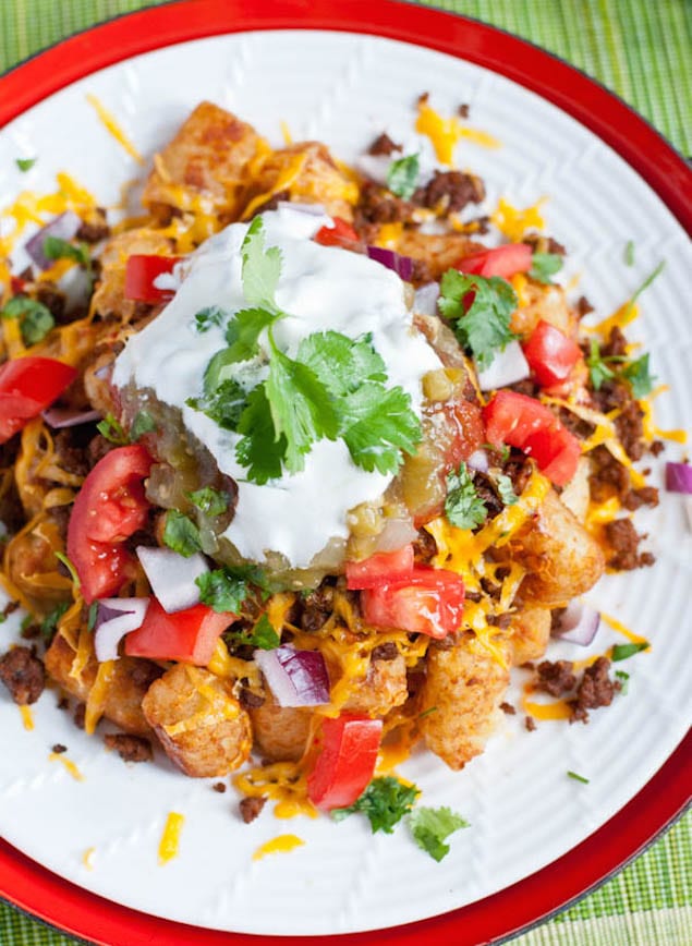 Loaded Tater Tots: Nacho-Style – Honest Cooking