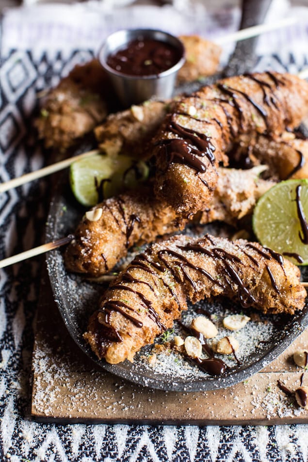 Banana-Fritters-On-a-Stick-with-Peanut-Sugar-Mexican-Chocolate-Sauce.-7