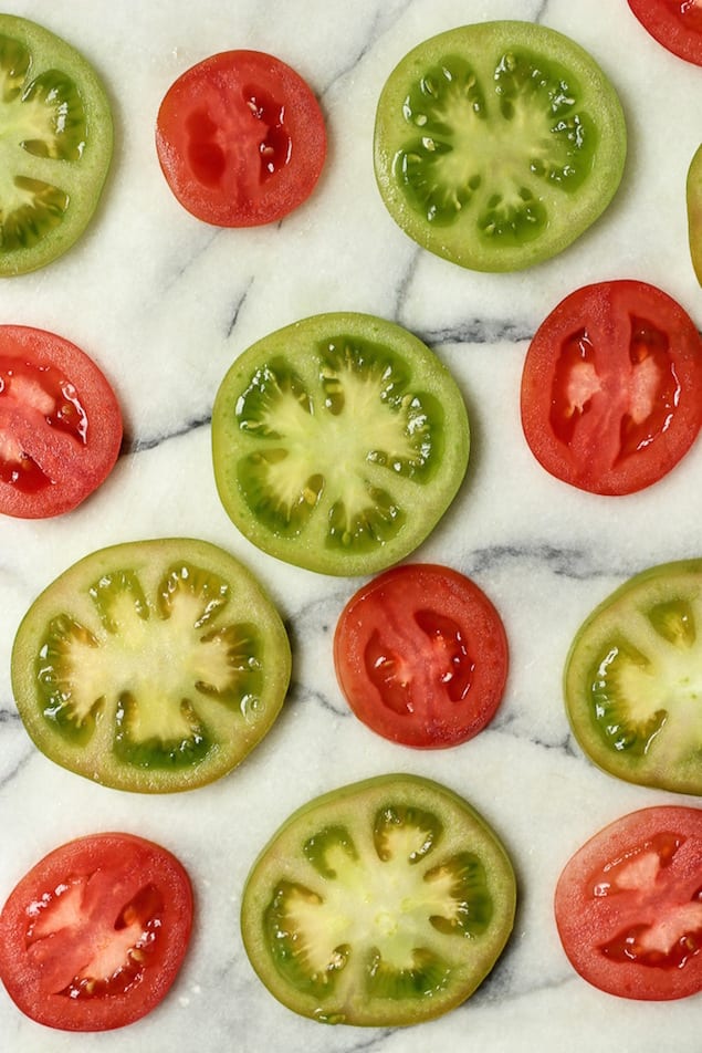 Fried Green Tomato Salad with Yogurt Dressing