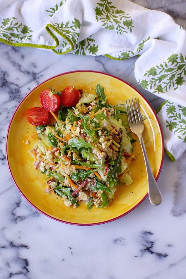 Carrot and Arugula Quinoa Salad with Almonds