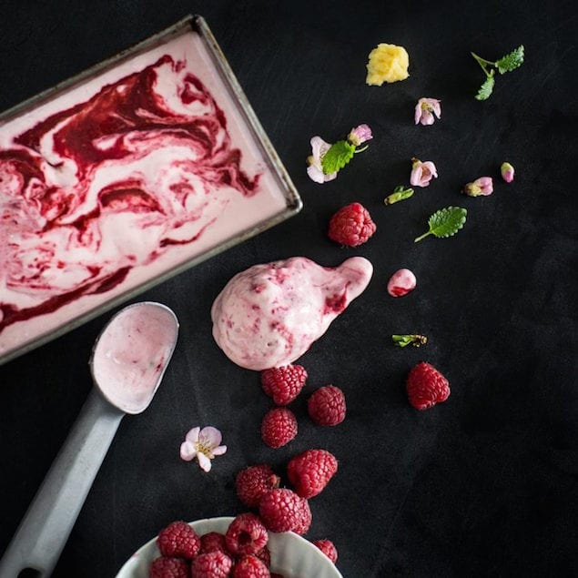 Try Swedish Thursdays: White Chocolate and Raspberry Ice Cream with Västerbottensost