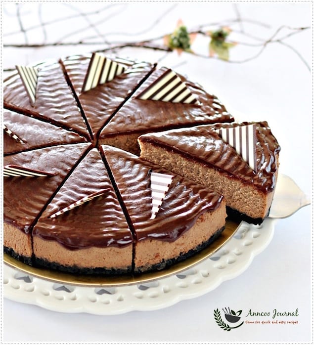 Chocolate-Coffee Cheesecake with Ganache