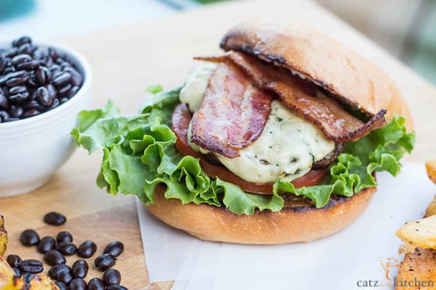 Castello Summer of Blue — Bacon and Blue Cheese Coffee-Rubbed Burgers