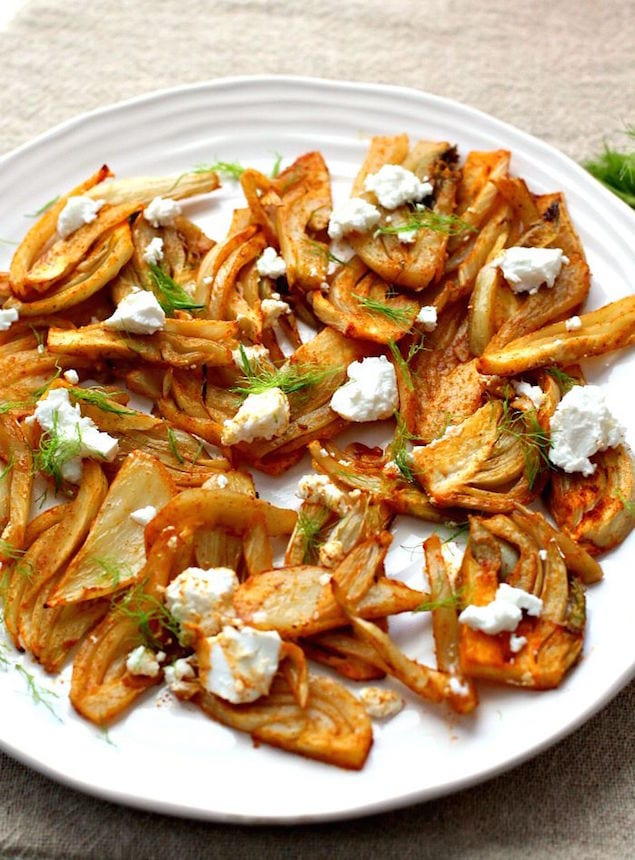 Spiced and Roasted Fennel with Goat Cheese