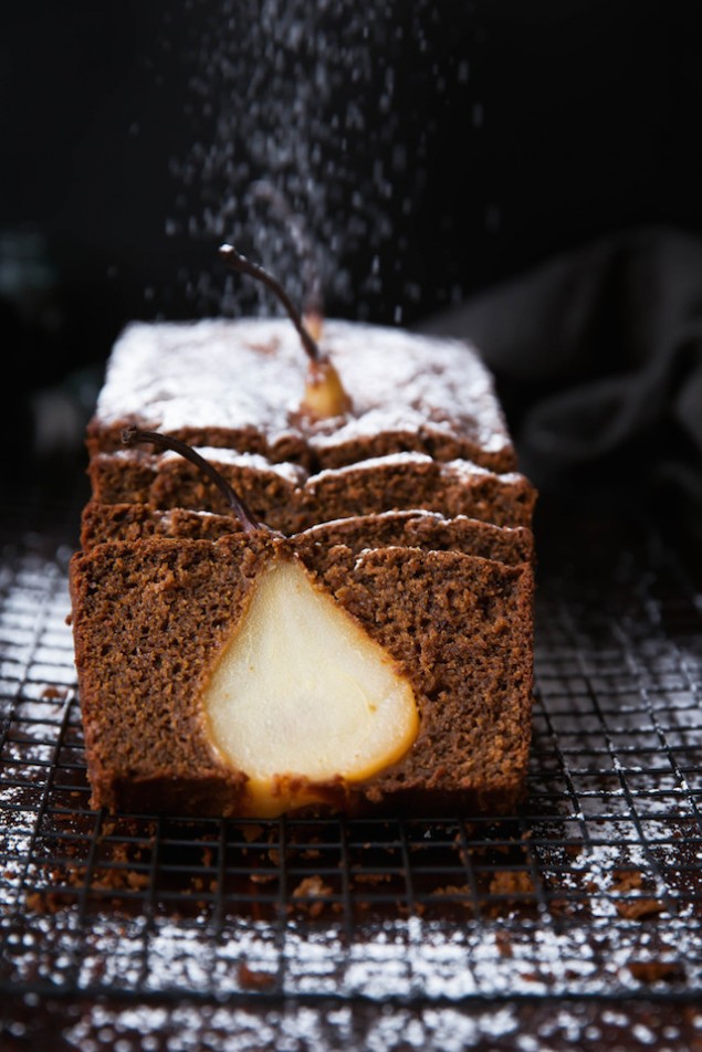 Poached Pear Ginger Cake