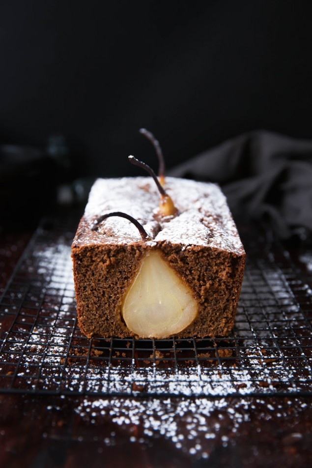 Poached Pear Ginger Cake