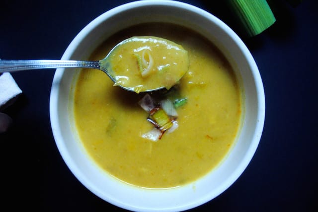 Leek and Curry Potato Soup4