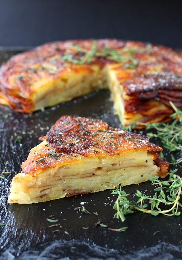 Brown Butter and Thyme Potato Cake