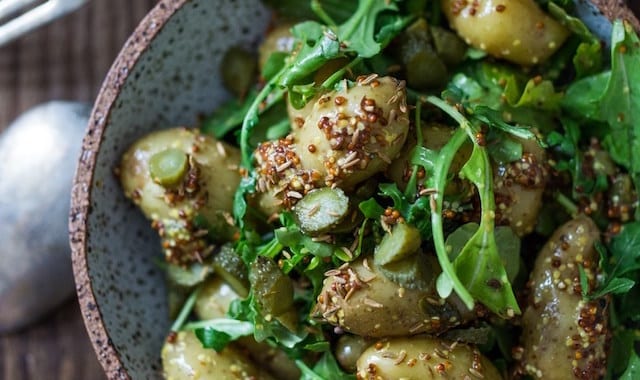 Warm Mustard Seed Potato Salad Honest Cooking