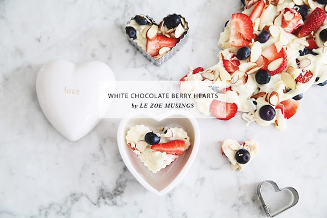Easy White Chocolate Fruit Hearts