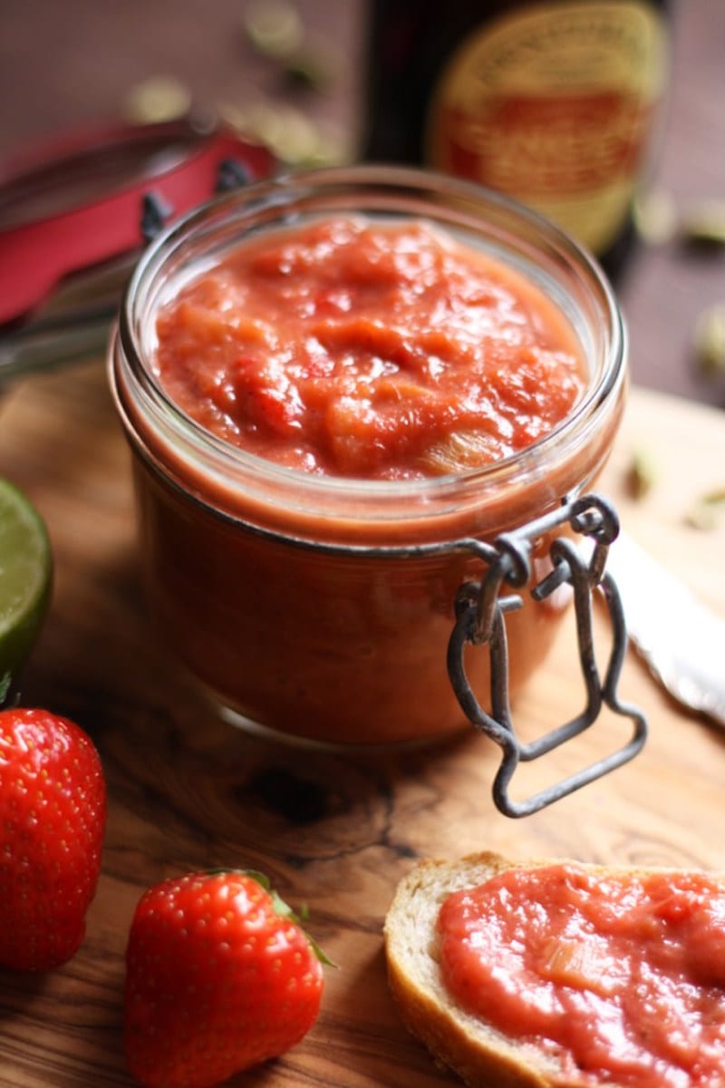 Ginger Beer Rhubarb Chutney – Honest Cooking