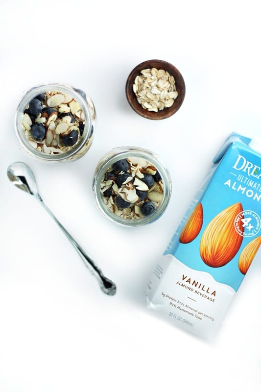 Almond and Coconut Blueberry Overnight Oats