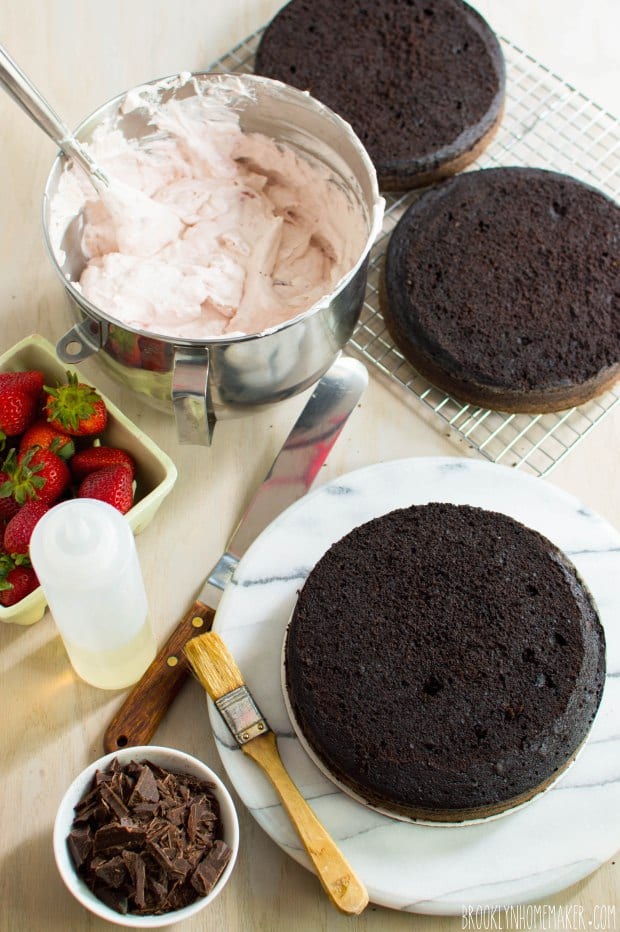 Strawberry Chocolate Tuxedo Cake