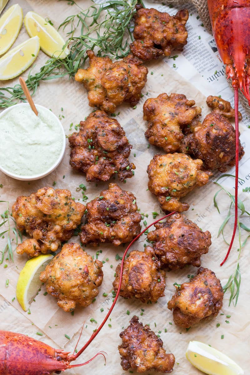 Lobster and Corn Fritters