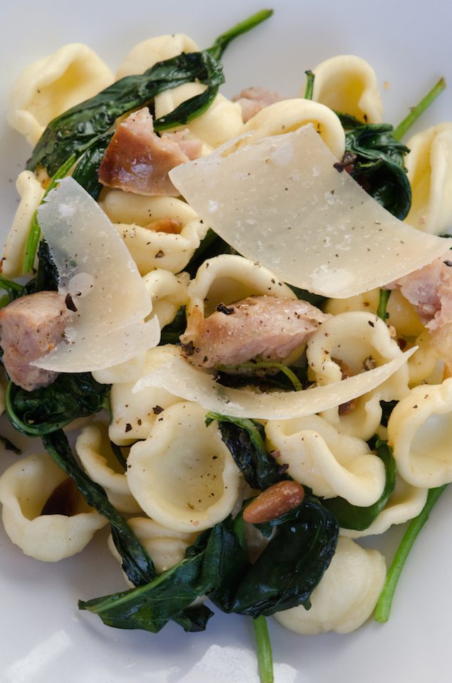 Orecchiette with Sausage, Kale, and Pine Nuts