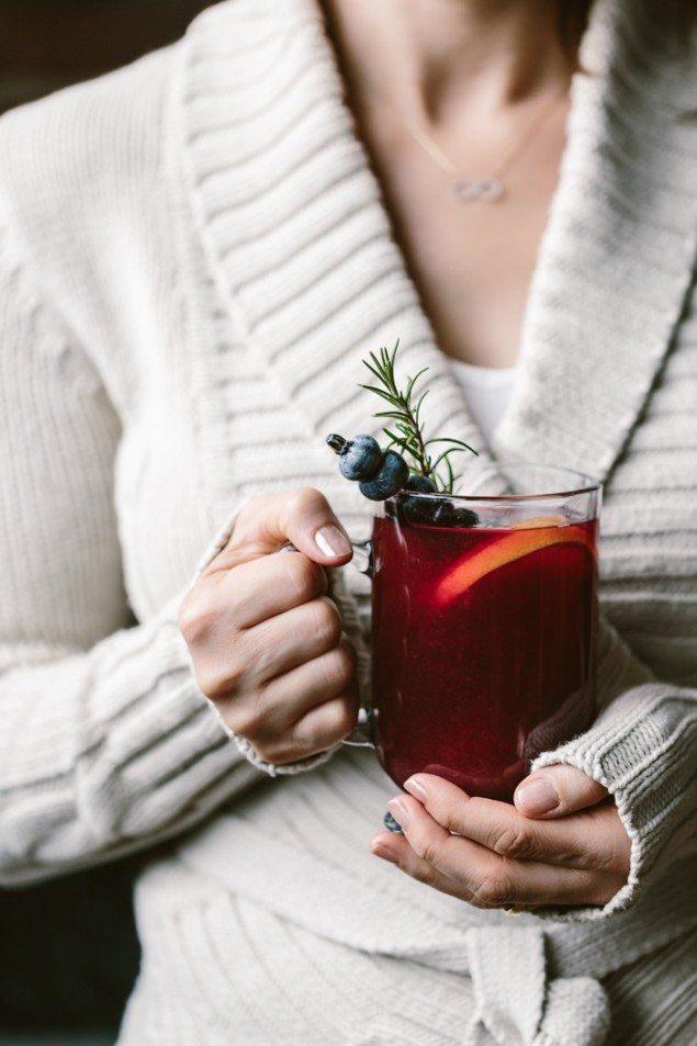 Honey Blueberry Hot Toddy