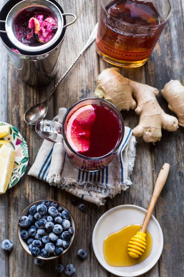 Blueberry Ginger Hot Toddy
