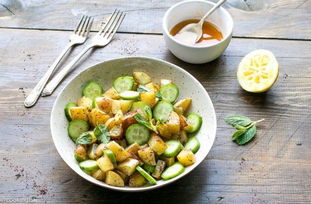 Sumac Potatoes and Cucumber Salad