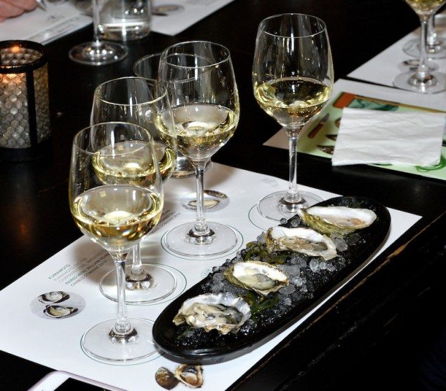 Oysters and Chablis: Guests Shuck, Slurp and Swirl Like a Pro with Oyster Expert Rowan Jacobsen, hosted by William Févre Chablis, at Catch 21 in New York, NY on May 16, 2017. (Photo by Stephen Smith/Guest of a Guest)