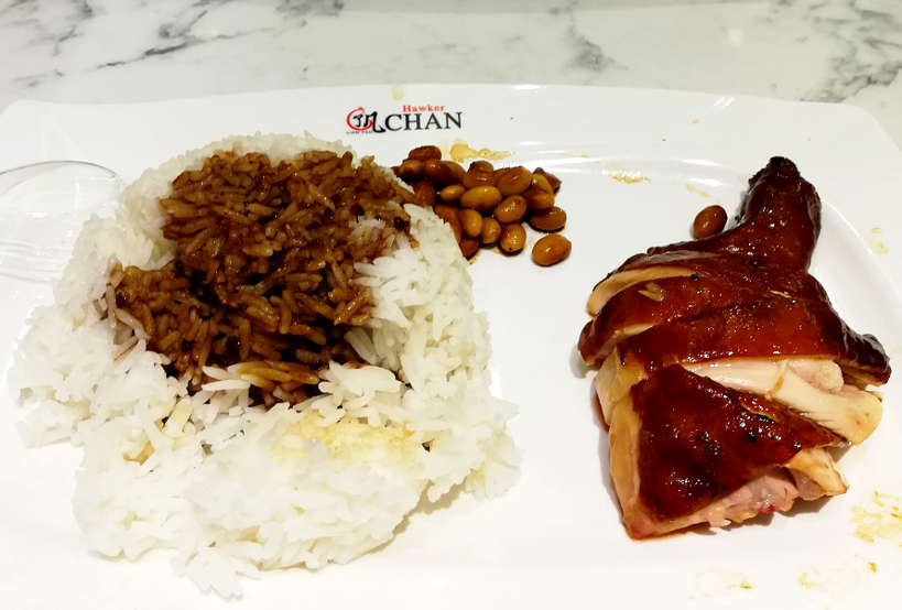Legendary Cantonese-style soya sauce chicken rice at Hawker Chan