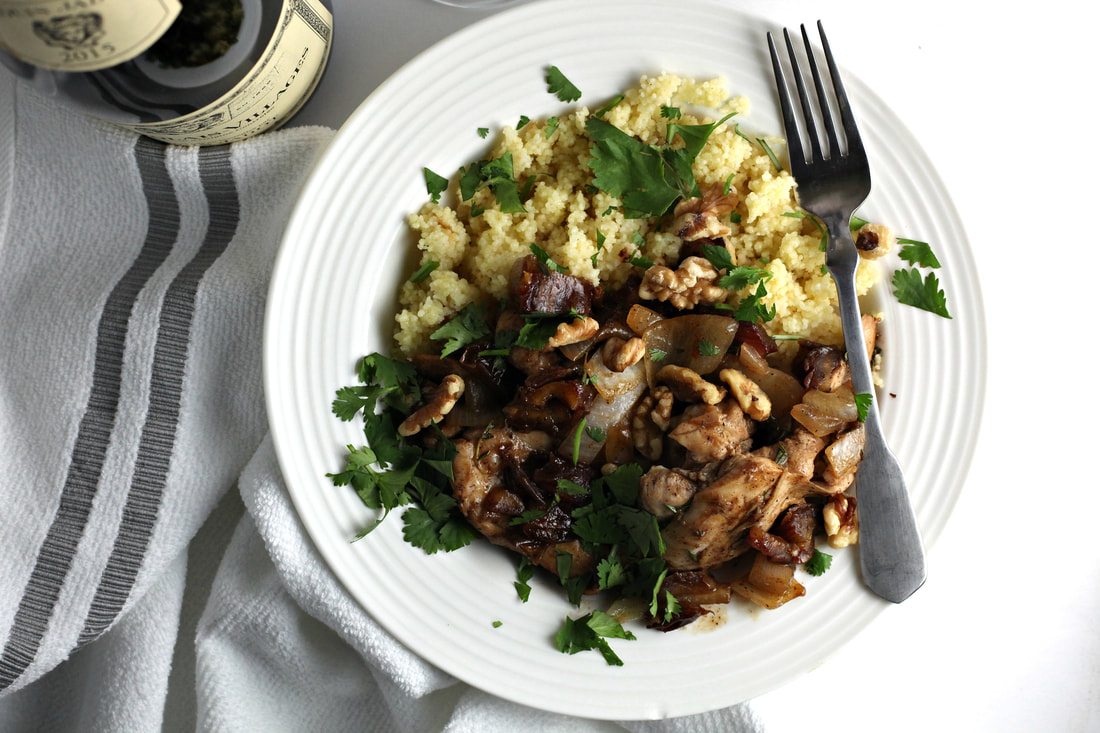 Discover Beaujolais: Mediterranean Braised Chicken with Dates and Cherries