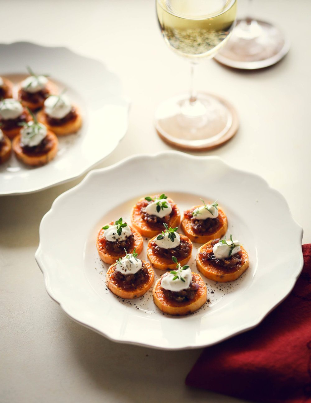 The Perfect Appetizer with Wine: Sweet Potatoes and Bacon Jam