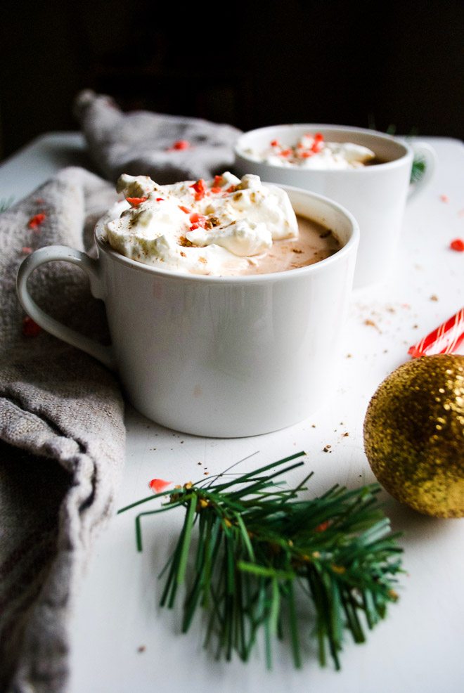 Homemade Peppermint Mocha - Simple, creamy and delicious homemade peppermint mocha that's perfect for any winter day! A favorite holiday drink! http://thelittlemomma.com