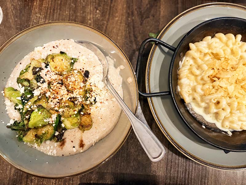 Beginner's Luck Brussels Sprouts and Mac-N-Cheese