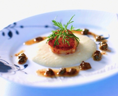 Scallops With Sunchoke Purée By Kalle Bergman