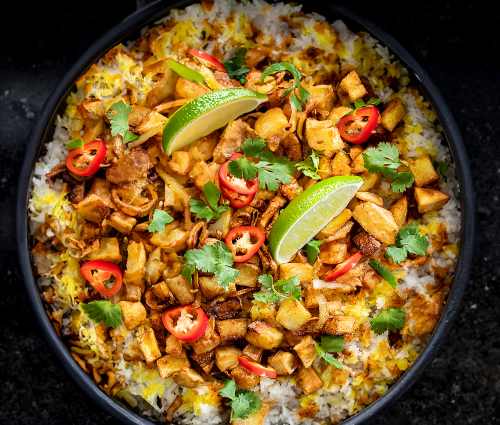 Chicken Biryani with Buttermilk Raita