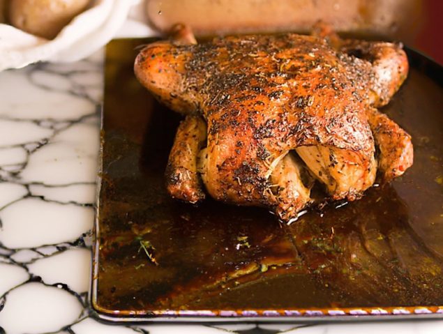 Juicy and Crispy Herb Roasted Chicken Recipe - Honest Cooking