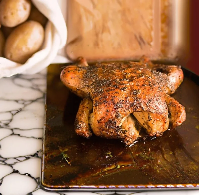 Juicy and Crispy Herb Roasted Chicken Recipe - Honest Cooking