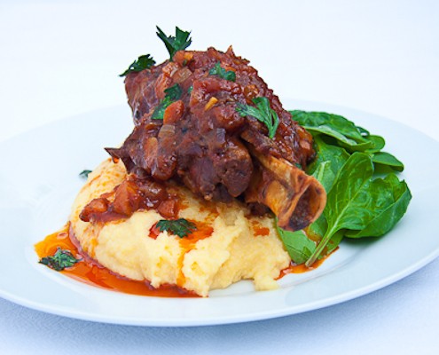 Tomato Braised Lamb Shanks