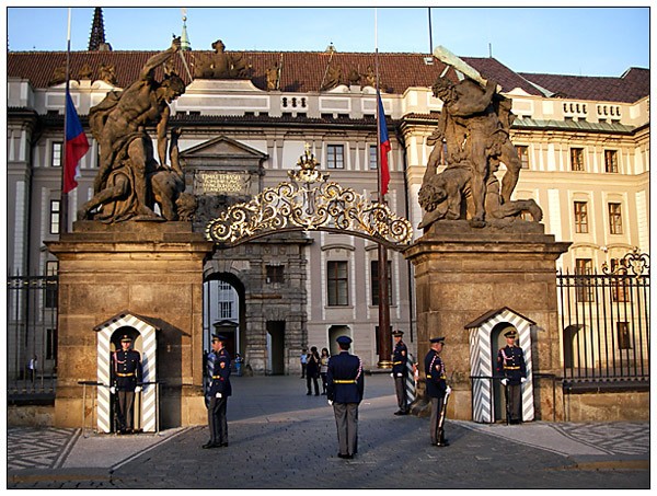 Changing Of The Guards At Prague Castle