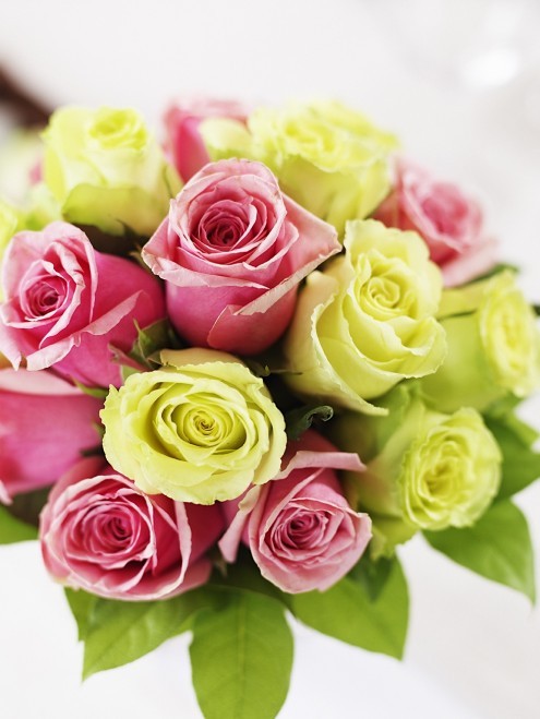 A healthy, romantic salad with rose petals!